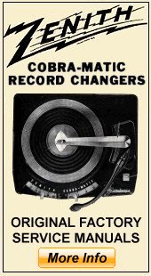 Zenith Cobra-Matic Service Manuals