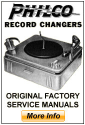 Philco Record Changer Service Manuals
