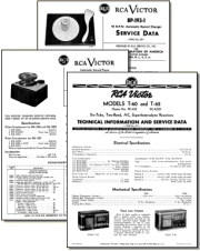 RCA Factory Service Manuals