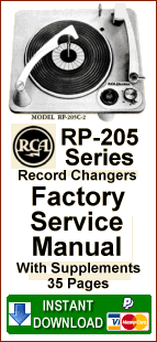 RCA RP-205 Service Manual Instant Download